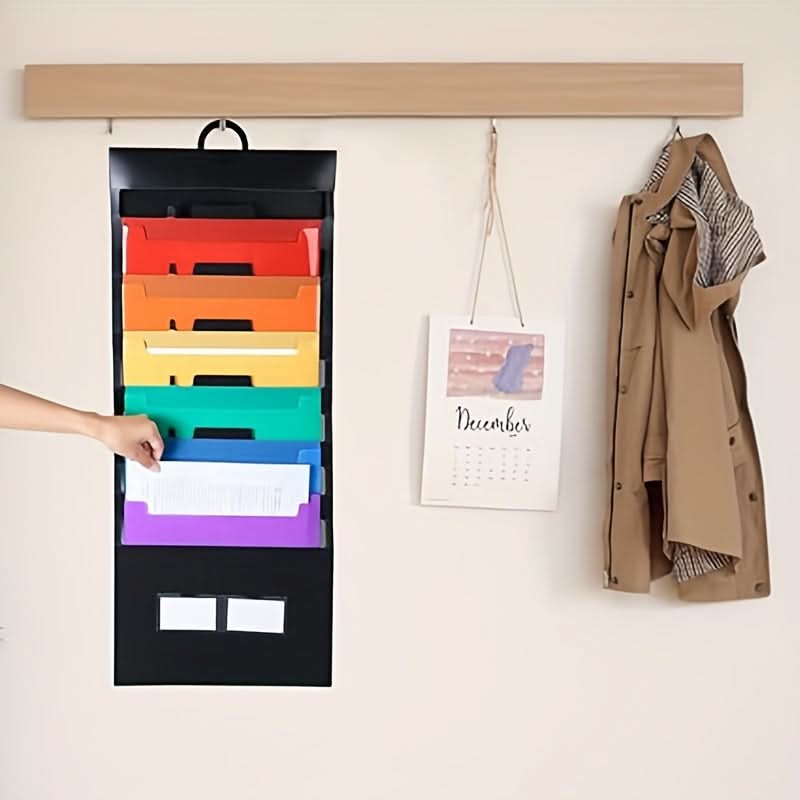 6-Pocket Hanging Wall File Organizer