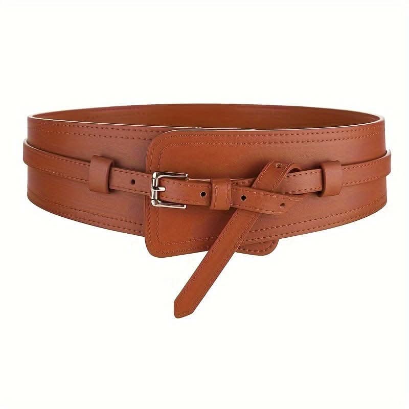 Premium Wide Leather Belt – Classic Pin Buckle