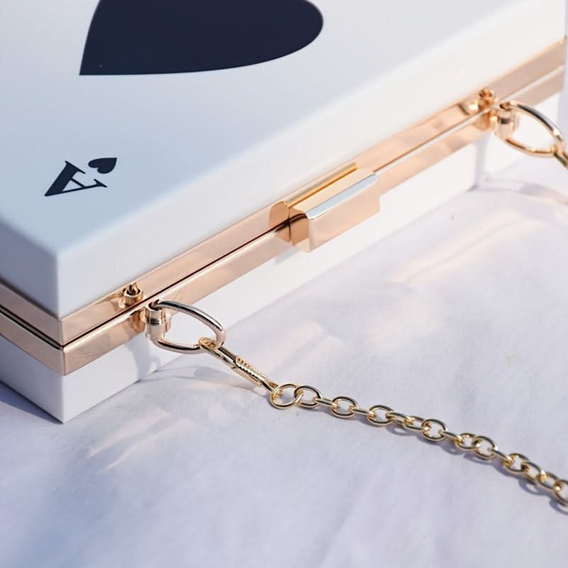 Ace of Spades Acrylic Clutch Bag