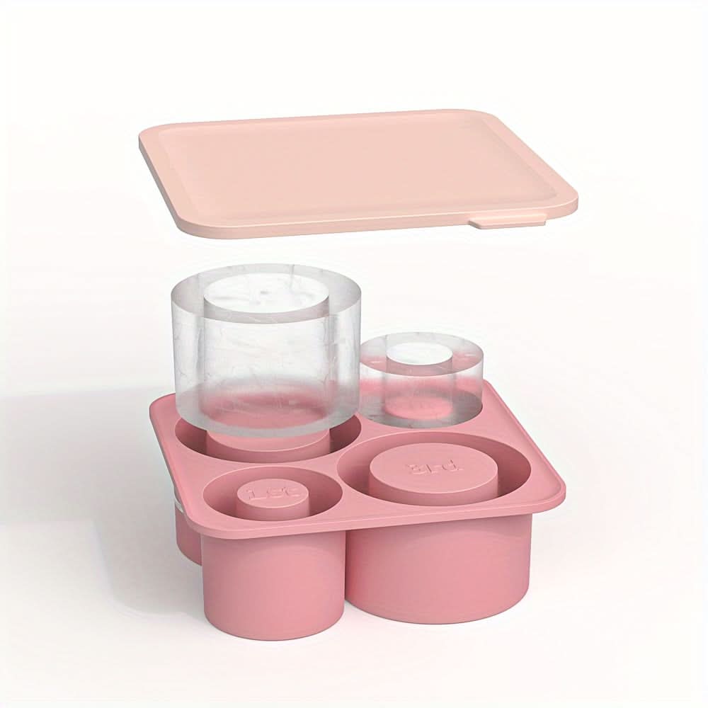 Silicone Ice Cube Tray for 40oz & 30oz Bottles – 4-Cavity Large Ice Mold