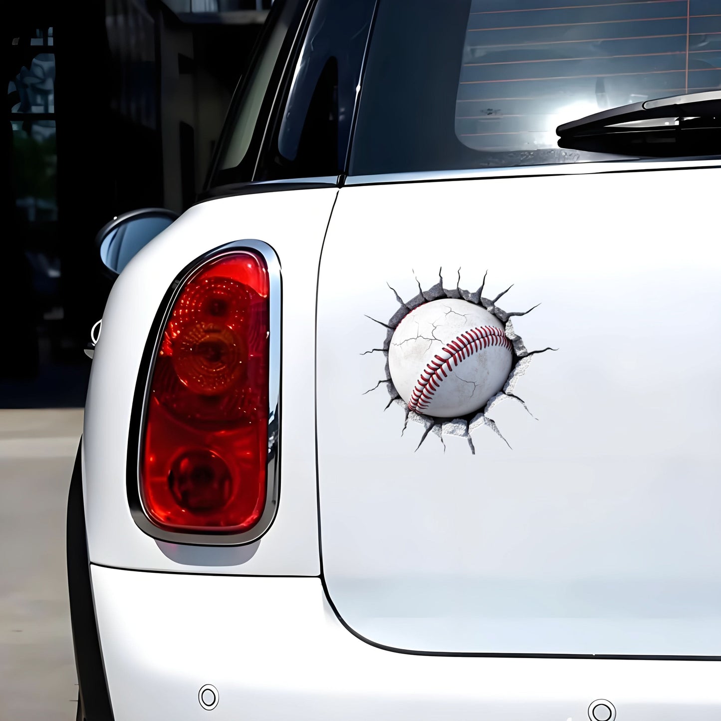 3D Cracked Glass Ball Car Sticker for Cars, Trucks & Laptops
