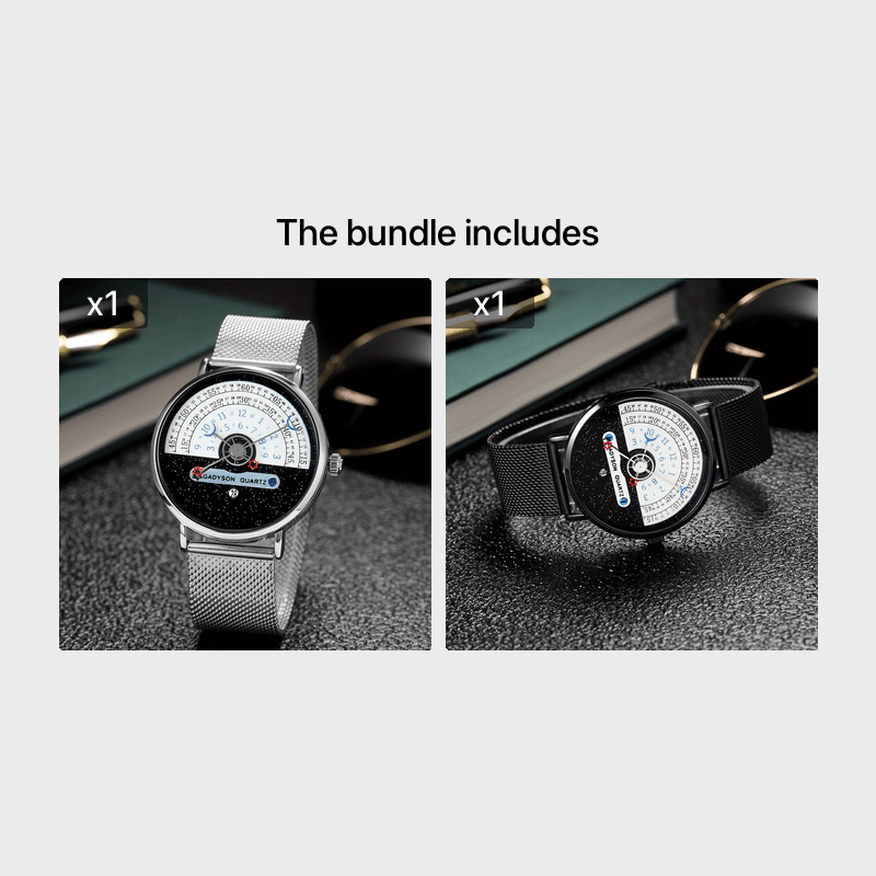 Men’s Stainless Steel Mesh Quartz Watch