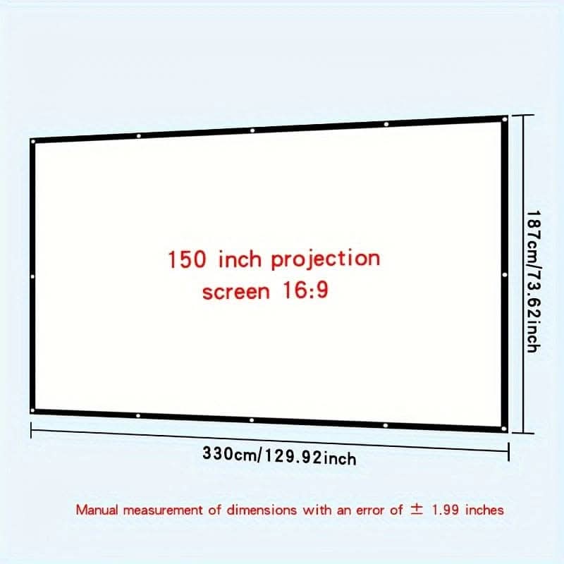 84-Inch 4K Portable Projector Screen, 3D Ready