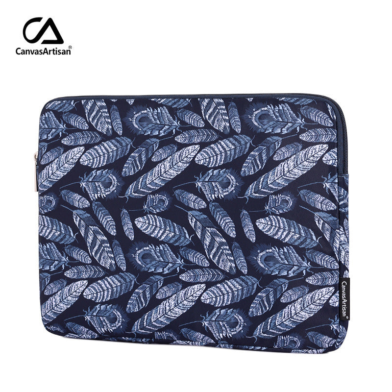 Blue Tree Leaves Laptop Sleeve – Waterproof, Shock-Resistant Polyester Case for MacBook & More