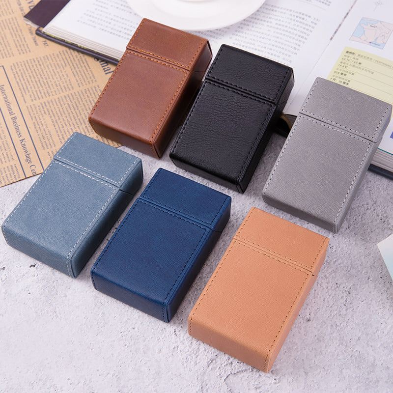 Men’s Leather Generic Case – Durable PU Storage Holder with Flip-Top Design