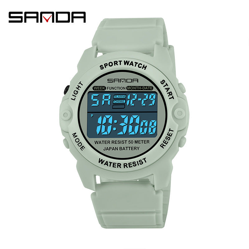 Sanda Youth Sports Digital Watch – Waterproof Luminous Outdoor Electronic Watch