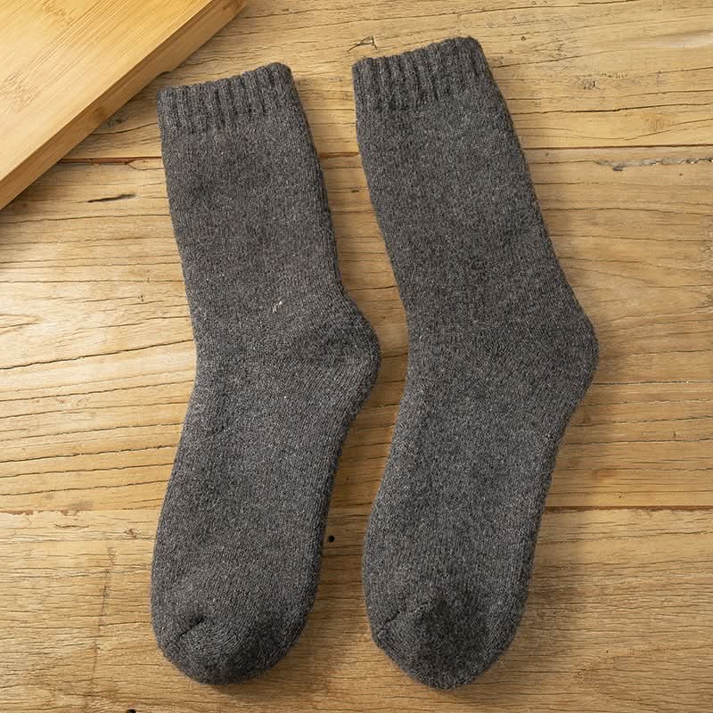 Men's Thick Wool Winter Socks - Mid-Tube