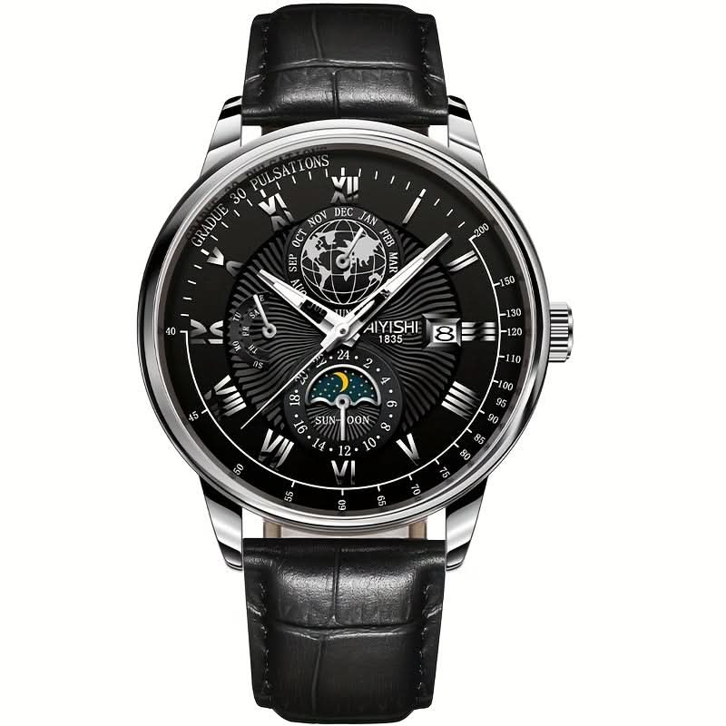 AIYISHI Men's Business Sports Luminous Quartz Watch, Calendar Feature