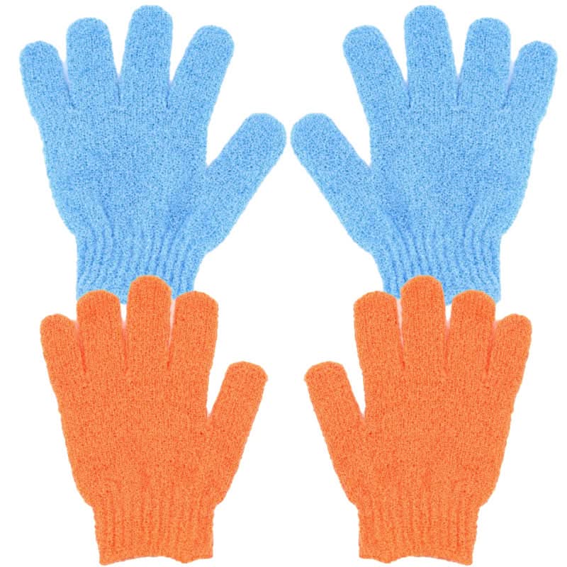 Double-Sided Exfoliating Shower Gloves – Spa-Quality Care