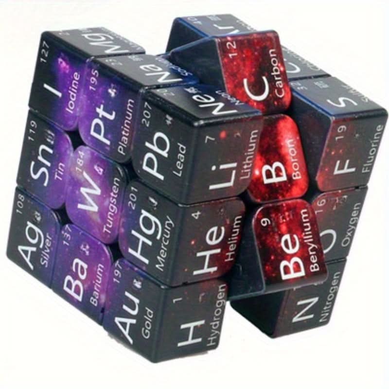 HD Magic Cube – 3x3 Educational Puzzle with Chemical Elements