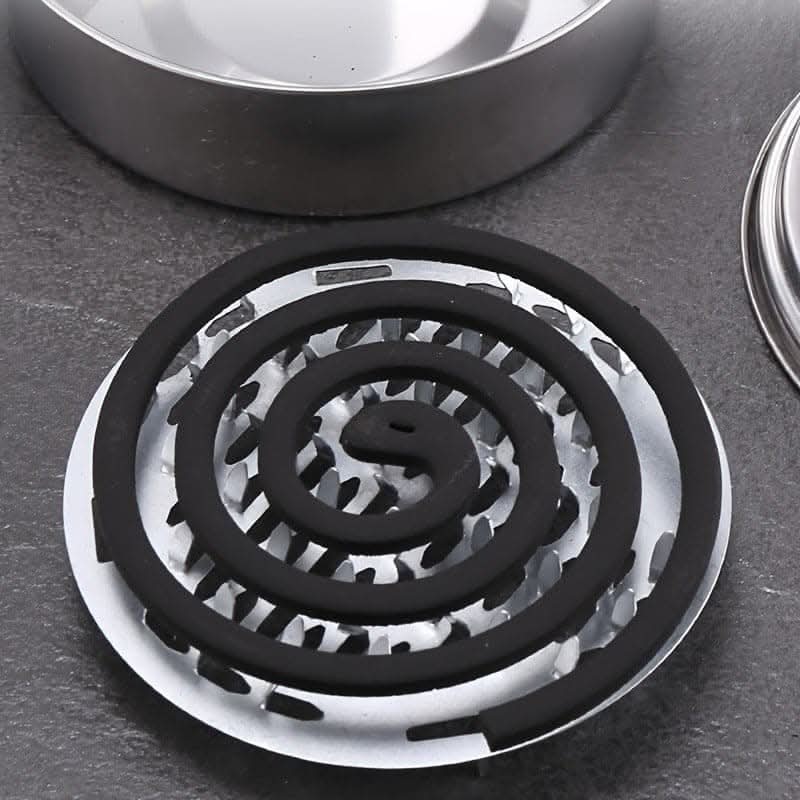 Portable Stainless Steel Mosquito Coil Holder for Home & Outdoor Use