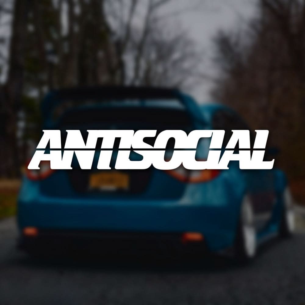 Anti Social Club Windshield Banner Sticker for Car & Bumper