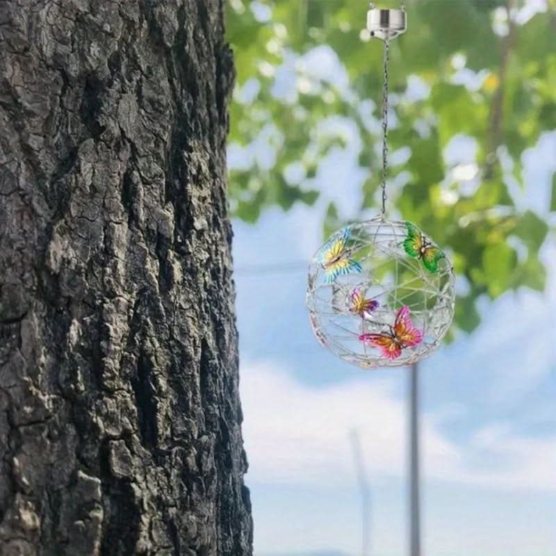 Colorful Butterfly Solar Ball Light – Decorative Hanging Tree Lights