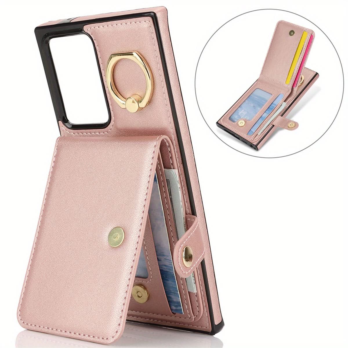 Samsung Galaxy Wallet Case with Ring Holder