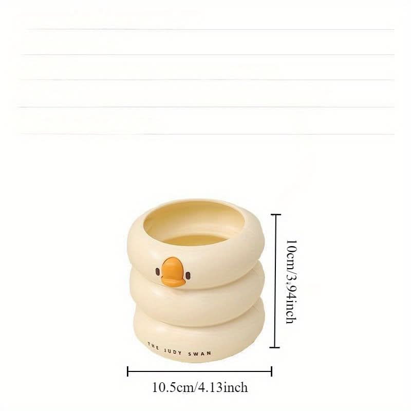 Duck-Shaped Plastic Pen and Brush Holder
