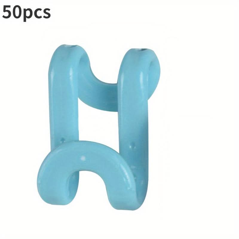 50pcs Plastic Closet Space-Saving Hanger Connectors