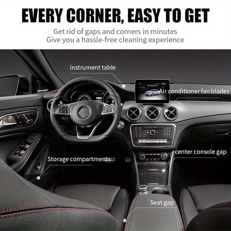 Microfiber Car Cleaning Duster – Flexible Detailing Brush with Plastic Handle