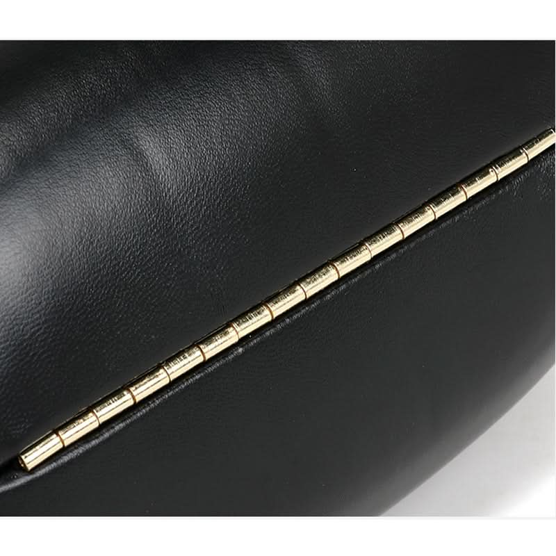 Women's Black Faux Leather Evening Clutch