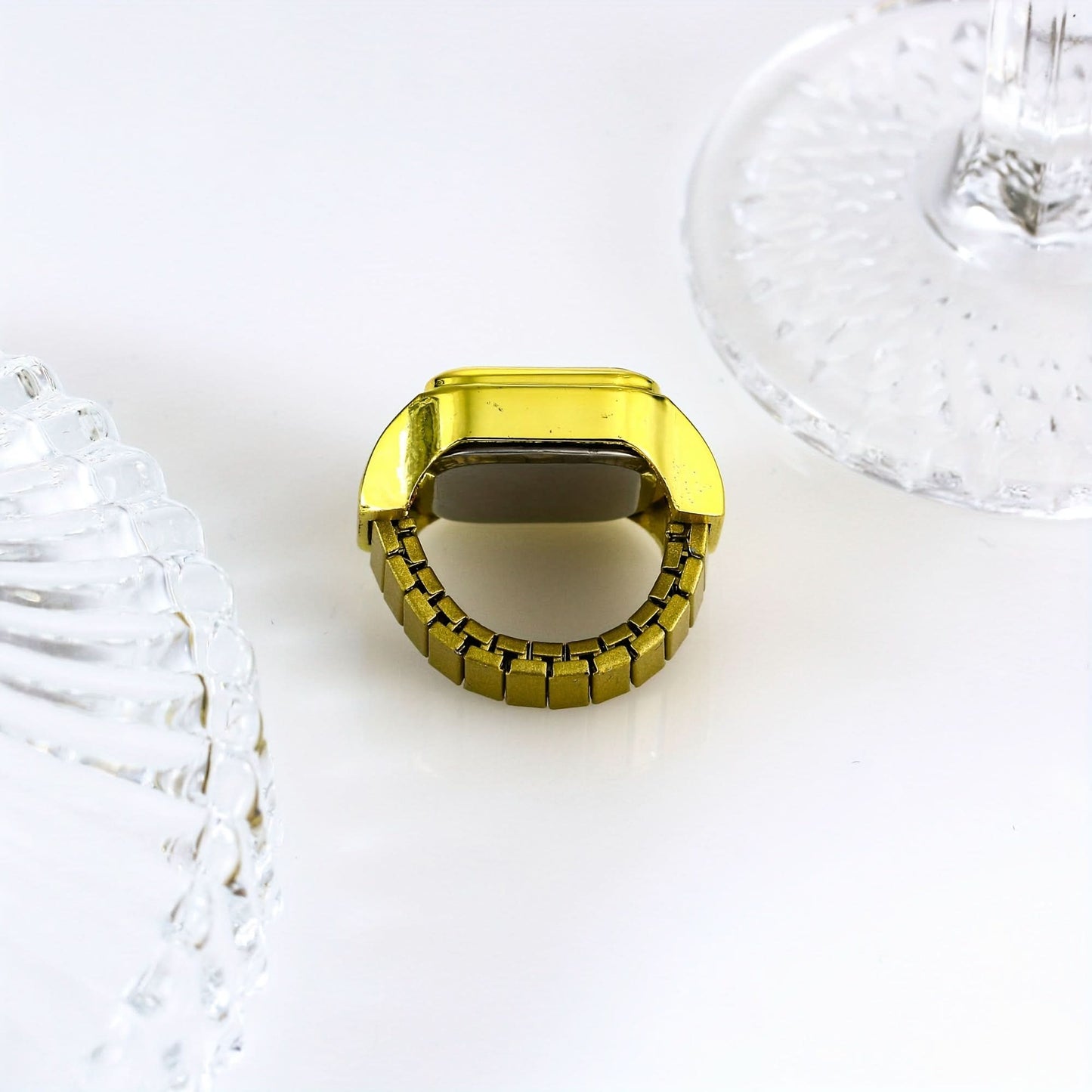 Boho Quartz Ring Watch Set for Couples – Alloy Case, Creative Finger Watches