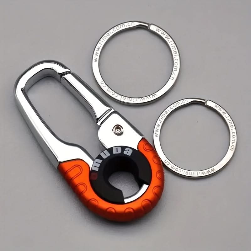 Men’s Alloy Keychain with Detachable Keyring & Belt Clip