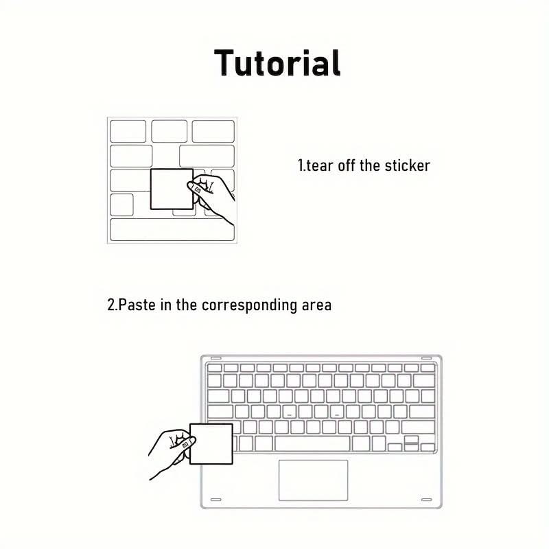 2 Pcs PVC Keyboard Stickers for MacBook – Durable ABS