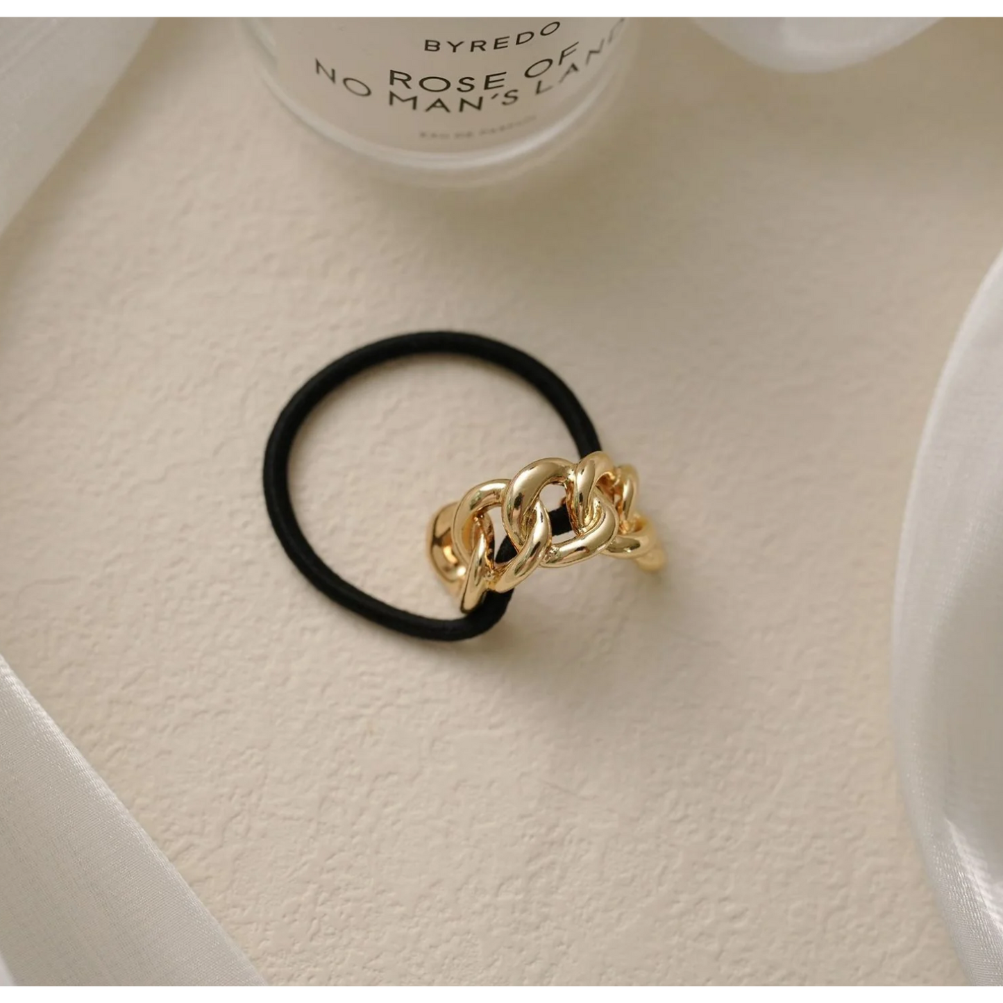 Gold Chain Hair Tie – Chic Minimalist Metal Hair Accessory with High Elasticity