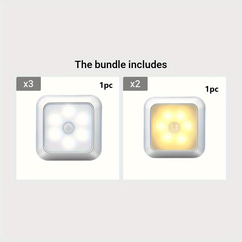6-LED Motion Sensor Stair Wall Light – Battery-Powered Convenience