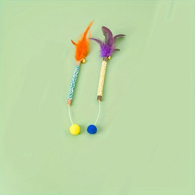 4pcs Interactive Cat Toys with Wand & Ball