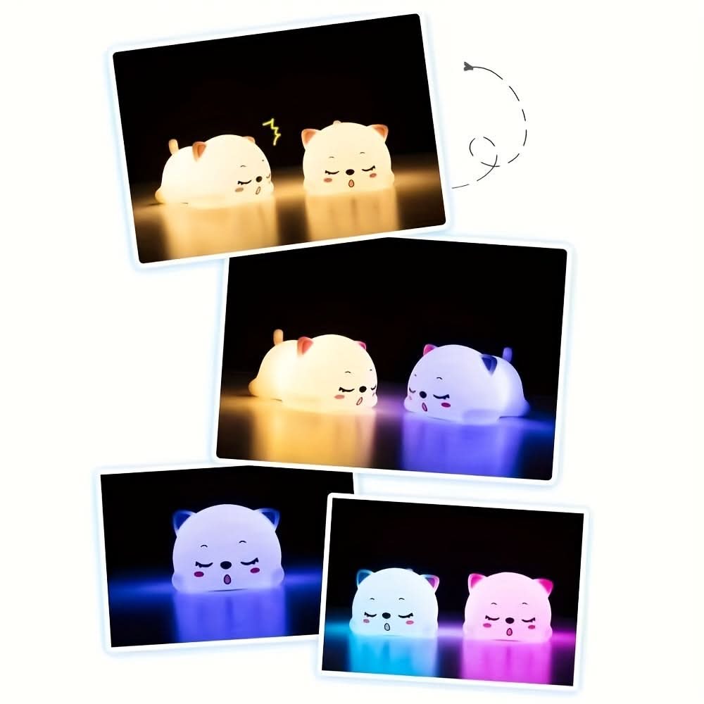 Rechargeable LED Cat Night Light, Touch Control