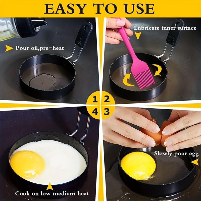 Stainless Steel Egg & Pancake Rings - 2 Pack