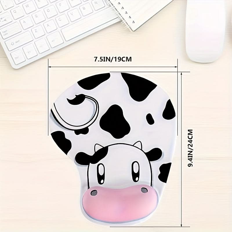 Ergonomic Cow Wrist Rest Mouse Pad – Soft Silicone