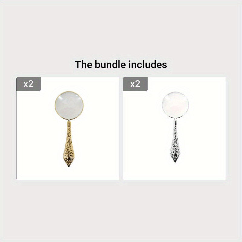 5X Metal Handheld Magnifier - Portable Reading Tool