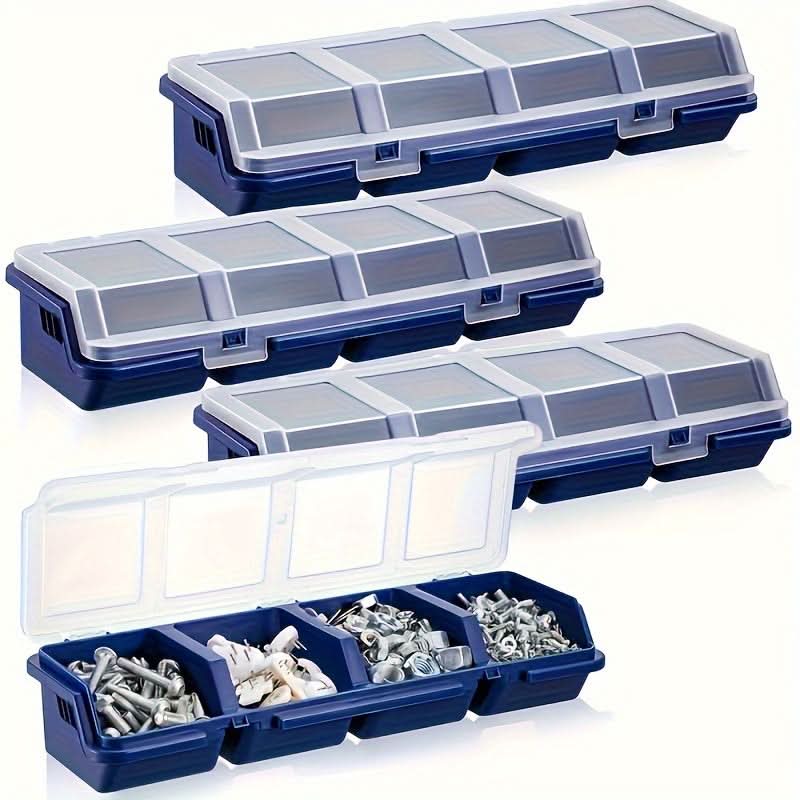 4-Compartment Small Parts Organizer Box