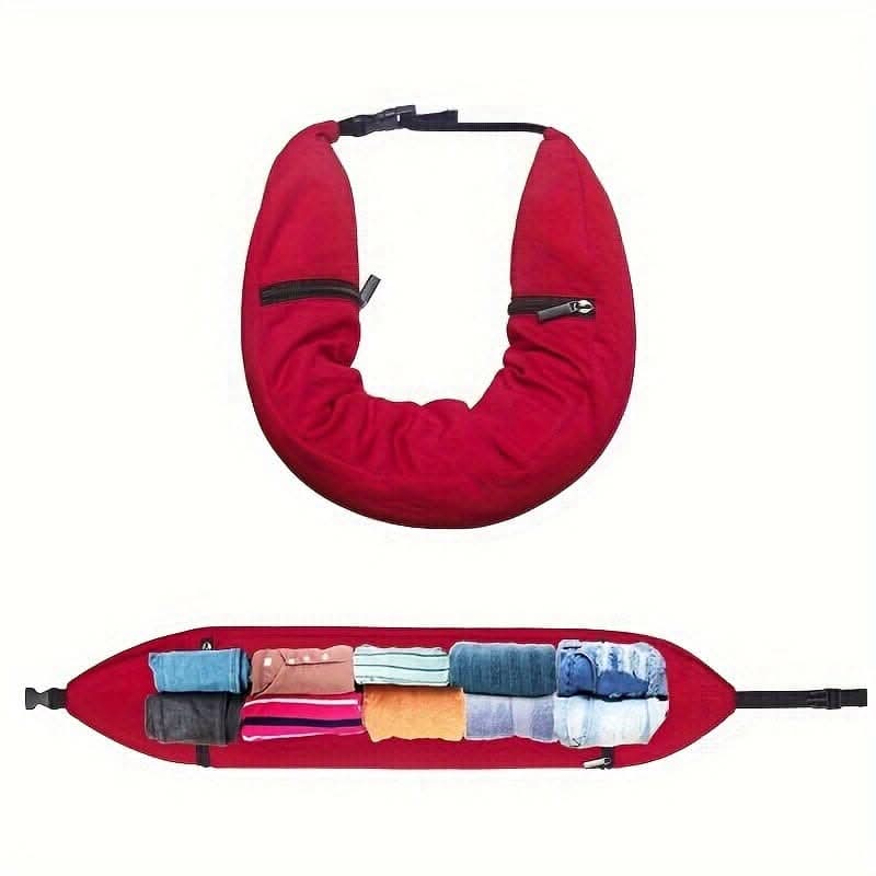 Versatile Neck Pillow – Fill with Clothes, 3-in-1 Travel Essential
