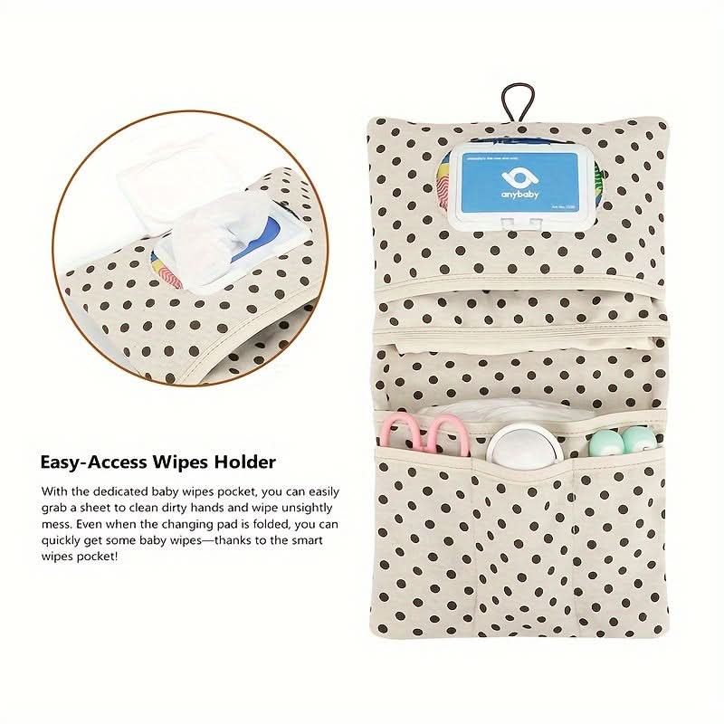Portable Diaper Bag with Wipes Dispenser