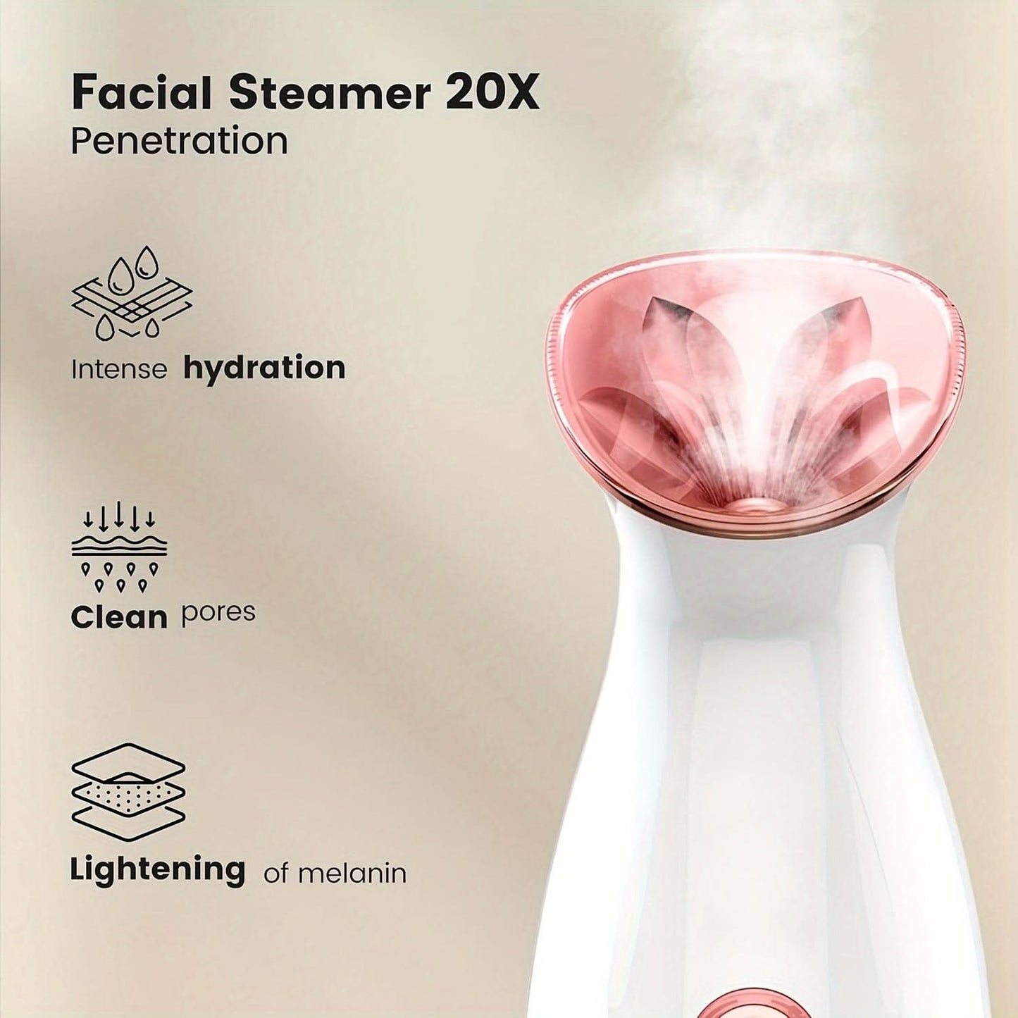Nano Ionic Facial Steamer for Women – Home Spa Kit with Acne Tools & Headband
