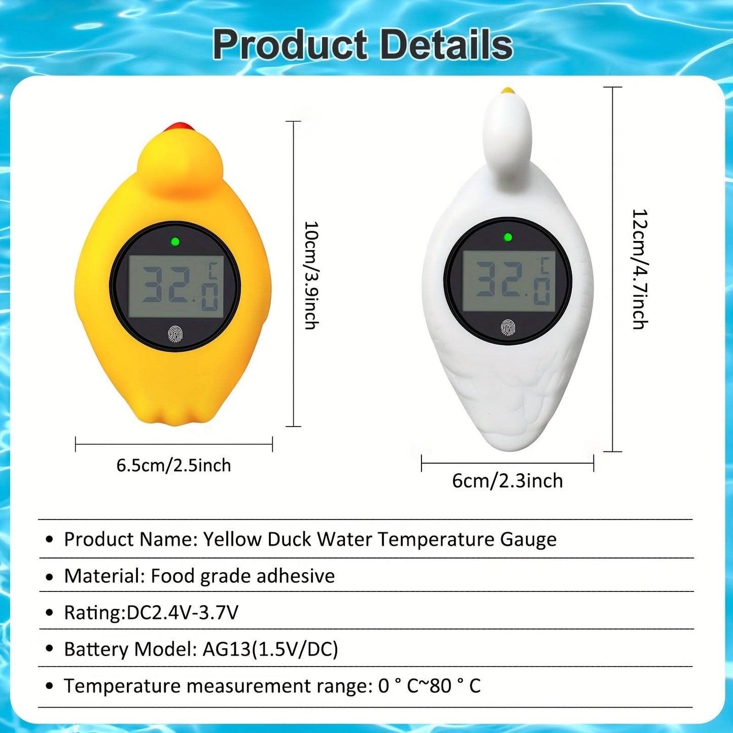 Baby Duck Floating Bath Thermometer – Safe Water Temperature Monitor for Infants
