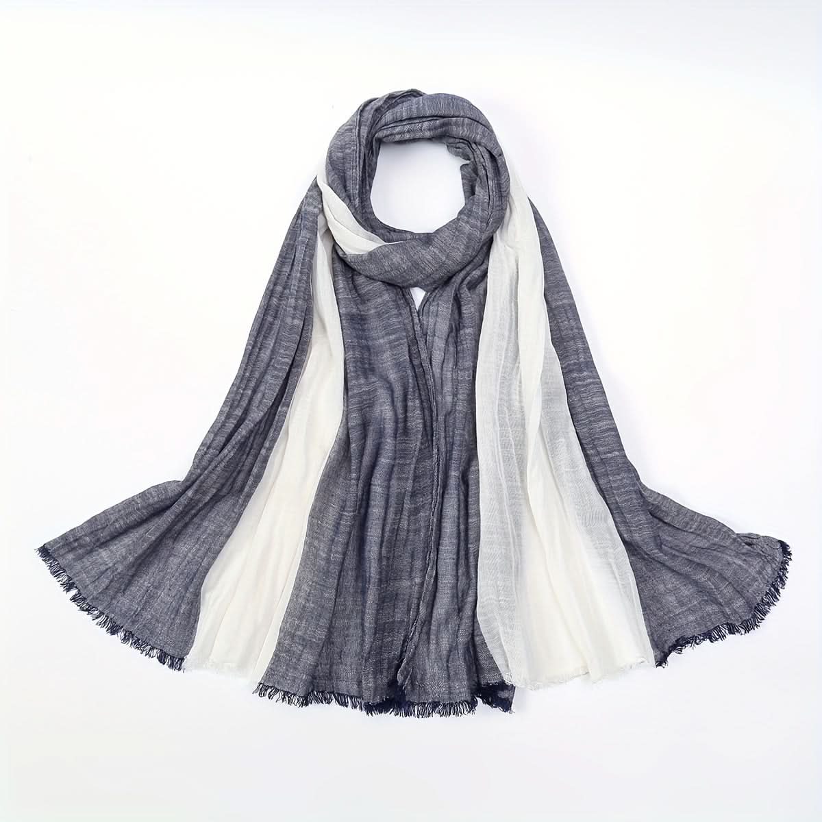 Men's Cozy Rayon-Linen Scarf for Fall & Winter - Stylish, Warm, and Durable