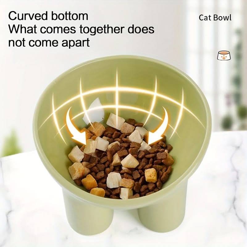 15-Degree Tilted Cat Bowls - Anti-Vomiting Elevated Set