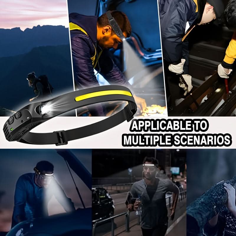 USB Rechargeable LED Headlamp with Motion Sensor