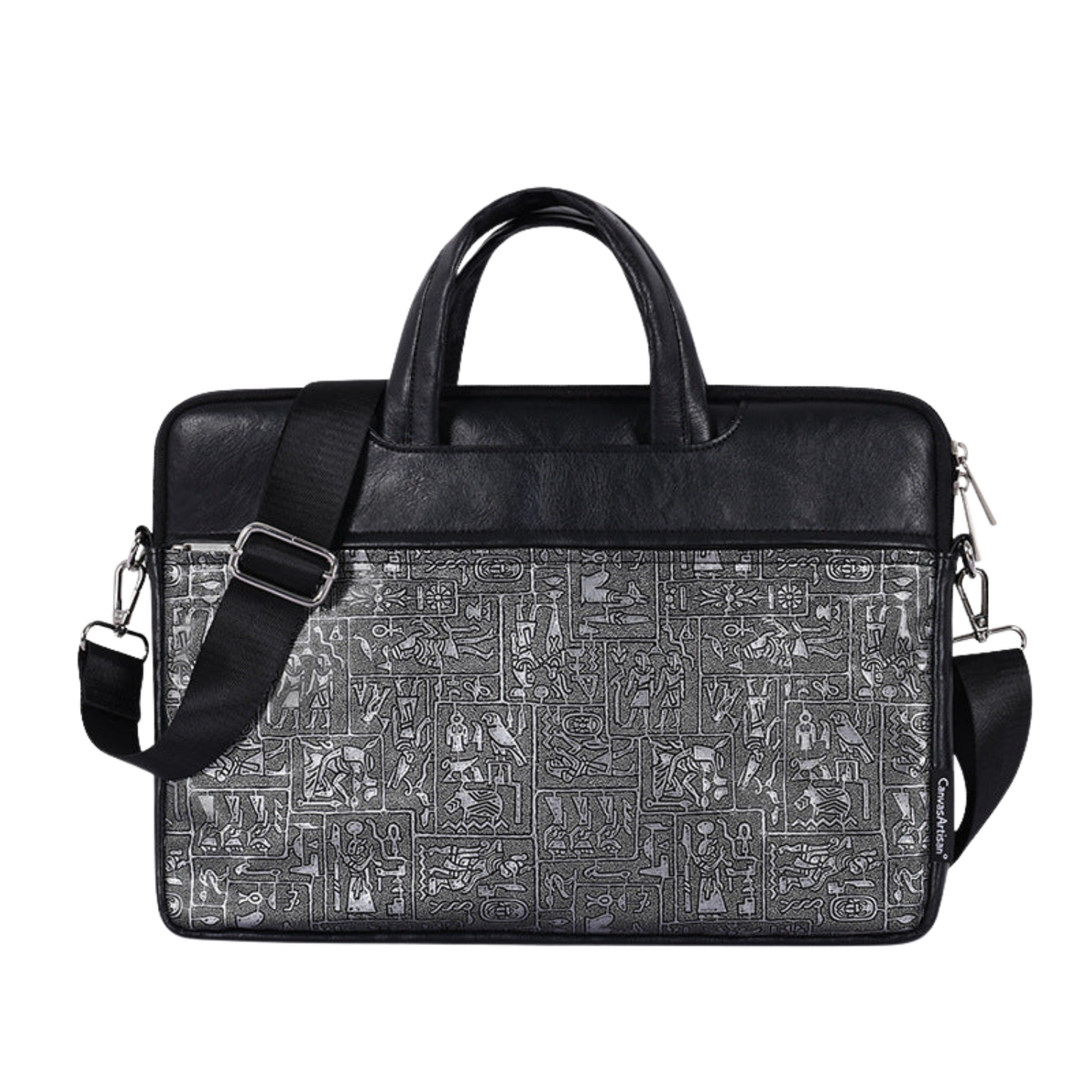Art Line Printed PU Leather Laptop Briefcase – Waterproof Sleeve for MacBook & more (13–15" Inches)