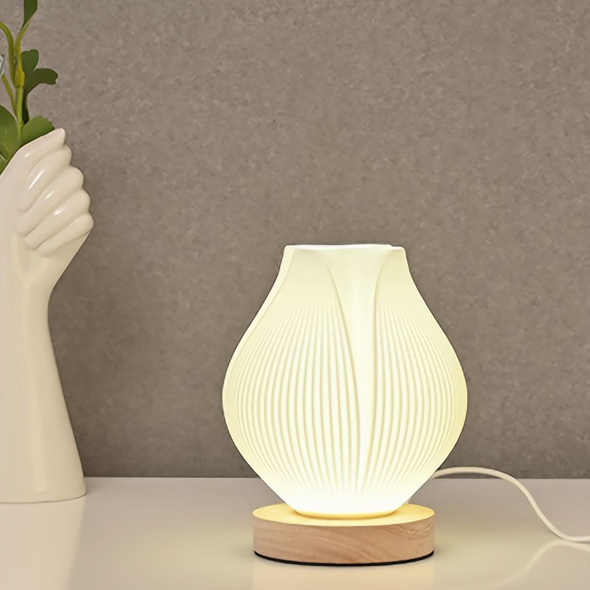Chic Bedside Table Lamp - USB Powered LED Night Light