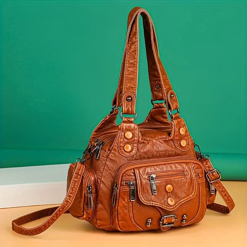 Chic Y2K Contrast Crossbody Bag - Everyday Women Hobo Purse