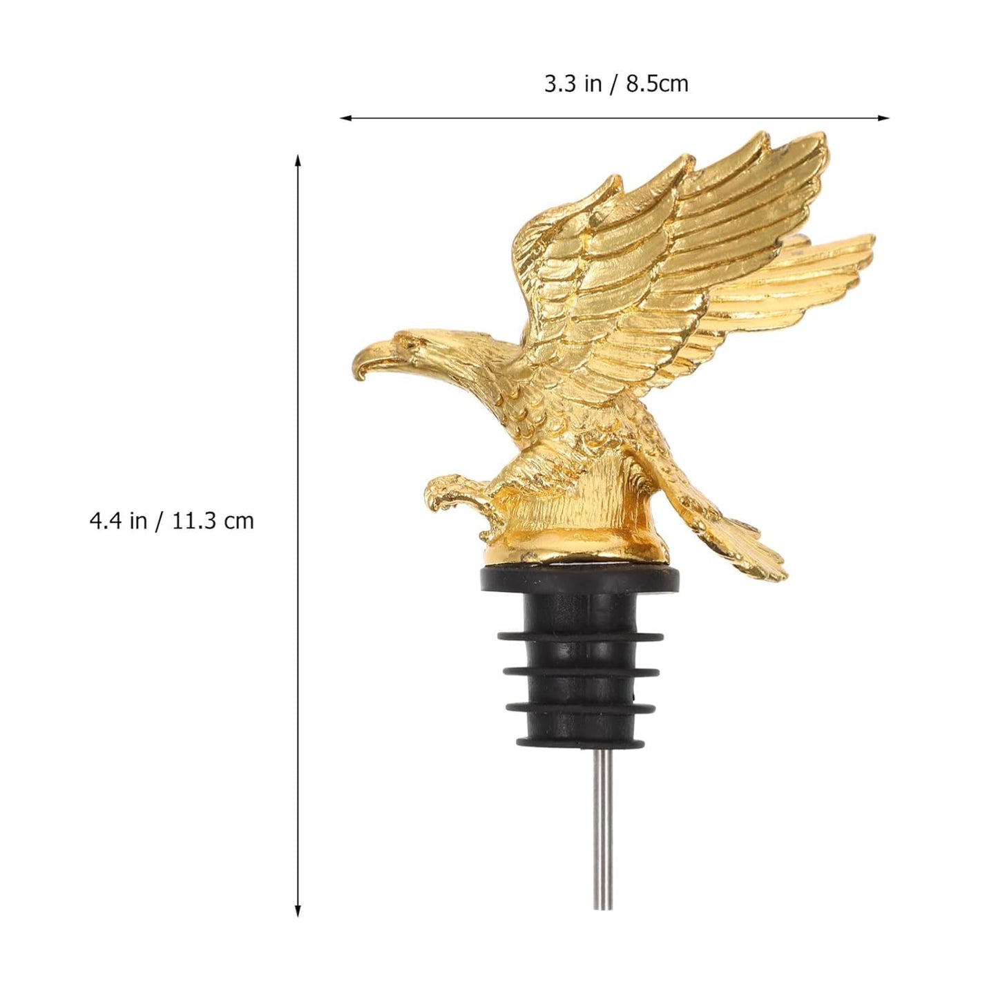 Eagle Wine Pourer Spout & Bottle Stopper – Metal Wine Aerator and Decanter Accessory for Bars