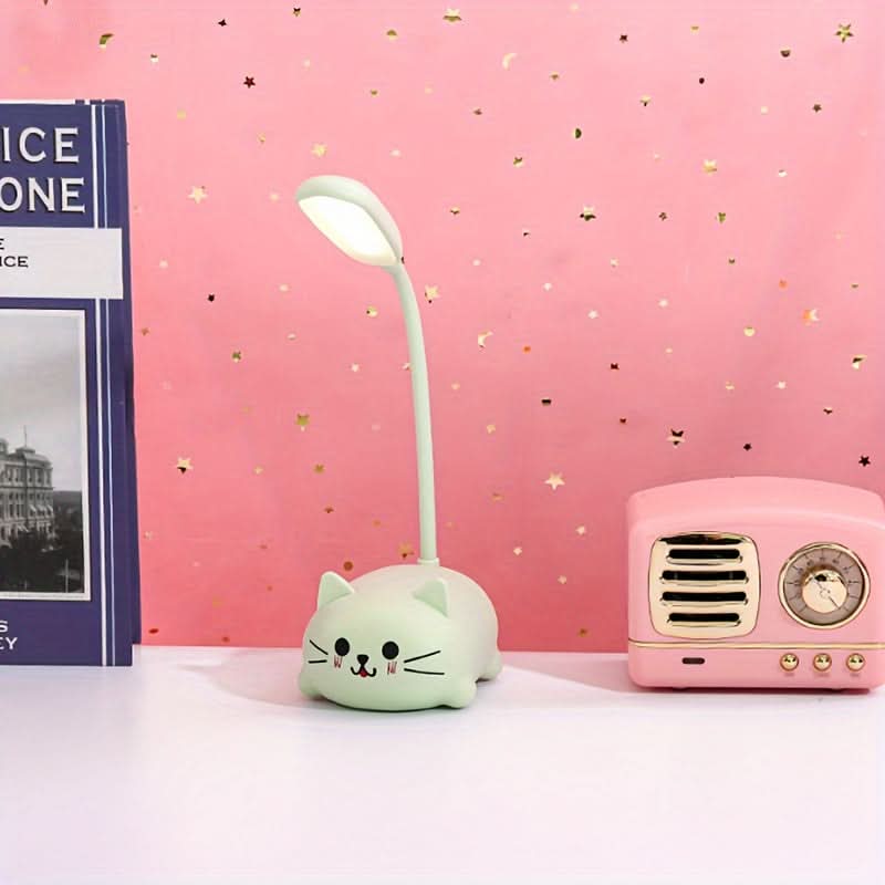 Cute Cartoon Cat LED Table Lamp – USB Rechargeable