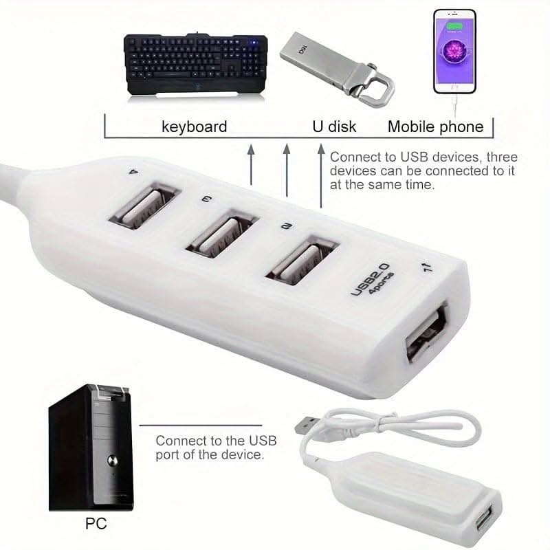 4-Port High-Speed Micro USB Hub 2.0