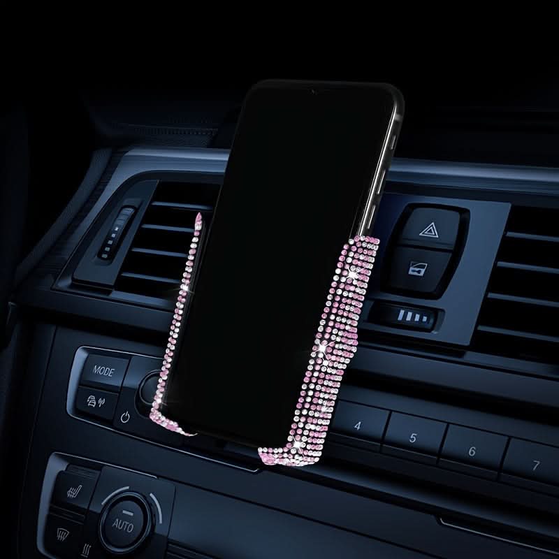 Car Phone Holder with Artificial Diamond