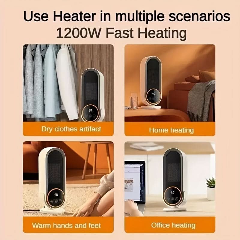 1200W Portable Electric Space Heater – Touch Screen with Remote