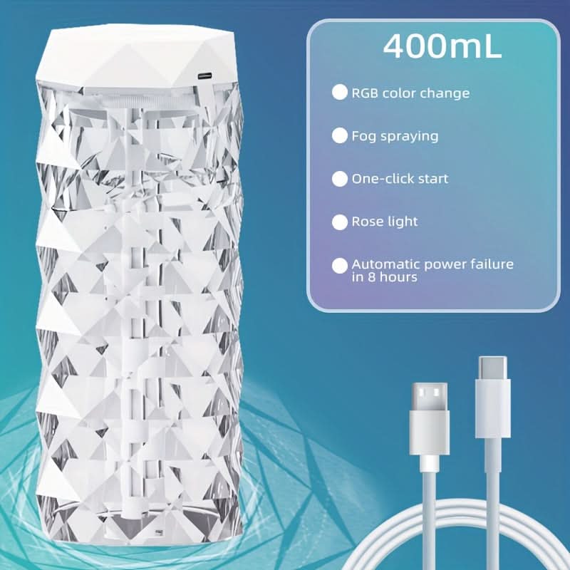 Crystal Clear USB Humidifier & Night Light