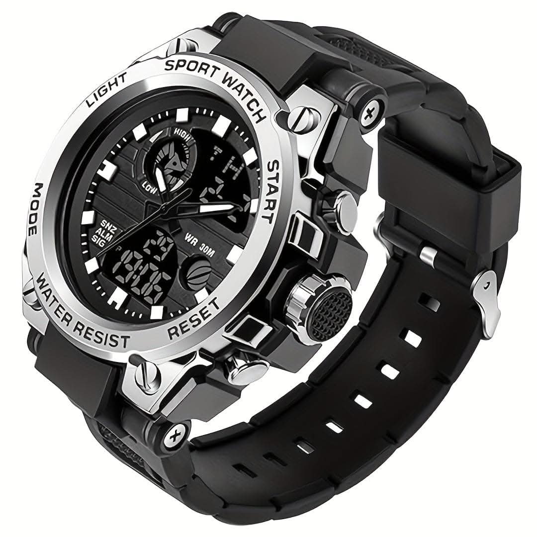 Military Men's Digital LED Stopwatch Watch